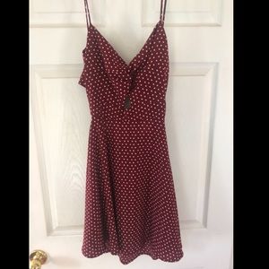 Windsor Dresses - Windsor Burgundy Polka Dot Dress Windsor Dresses - Windsor Burgundy Polka Dot Dress